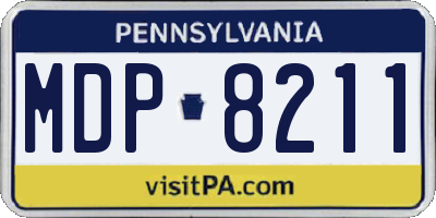 PA license plate MDP8211