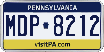 PA license plate MDP8212