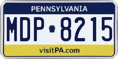 PA license plate MDP8215