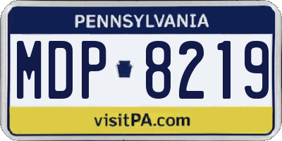 PA license plate MDP8219