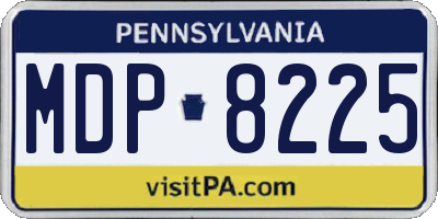 PA license plate MDP8225