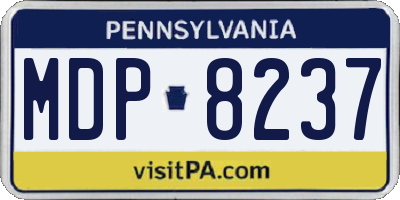 PA license plate MDP8237
