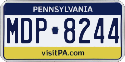 PA license plate MDP8244