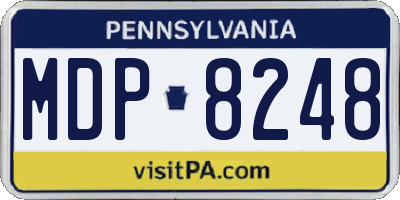 PA license plate MDP8248