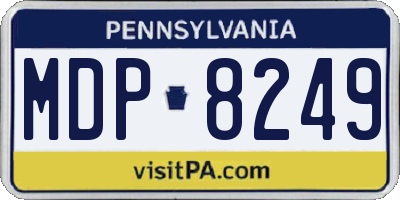 PA license plate MDP8249