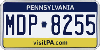 PA license plate MDP8255