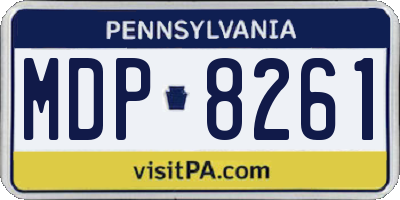 PA license plate MDP8261