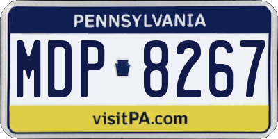 PA license plate MDP8267