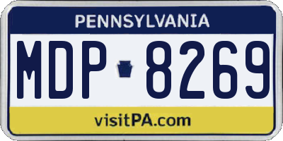 PA license plate MDP8269