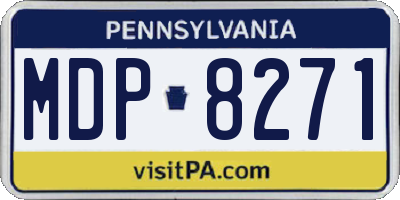 PA license plate MDP8271