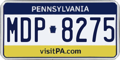 PA license plate MDP8275