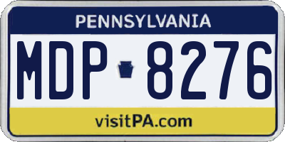 PA license plate MDP8276
