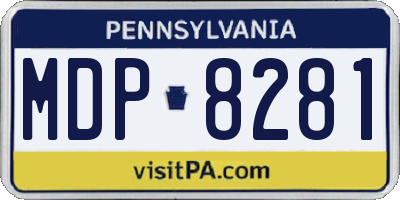 PA license plate MDP8281