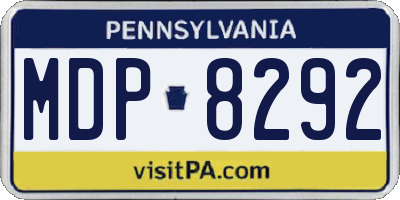 PA license plate MDP8292