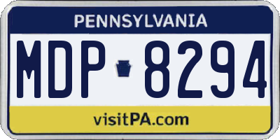 PA license plate MDP8294