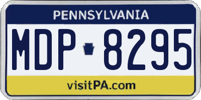 PA license plate MDP8295