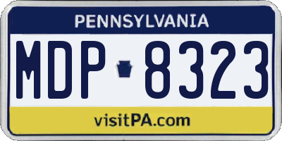 PA license plate MDP8323