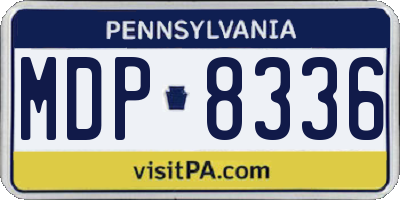 PA license plate MDP8336