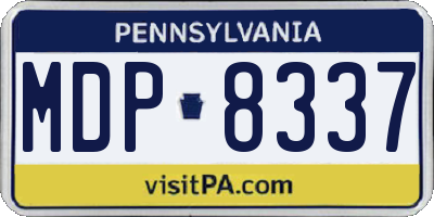 PA license plate MDP8337