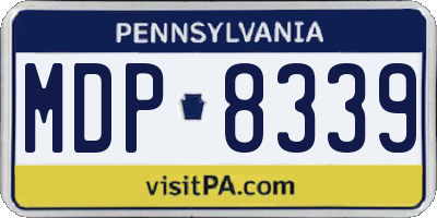 PA license plate MDP8339