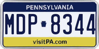 PA license plate MDP8344