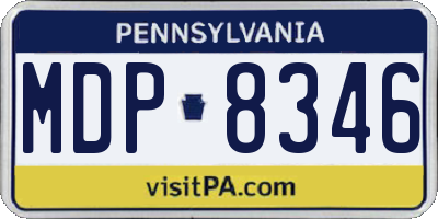 PA license plate MDP8346