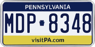 PA license plate MDP8348