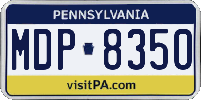 PA license plate MDP8350