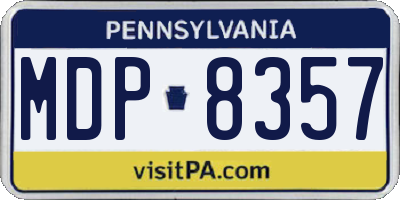 PA license plate MDP8357