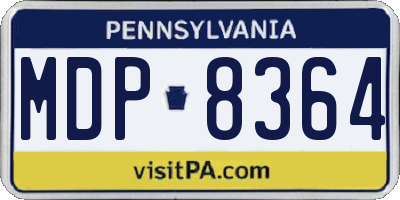 PA license plate MDP8364