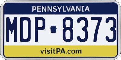 PA license plate MDP8373