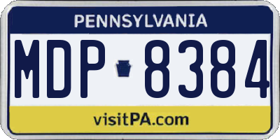 PA license plate MDP8384