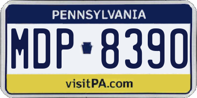 PA license plate MDP8390