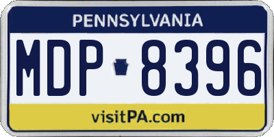 PA license plate MDP8396