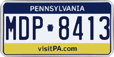 PA license plate MDP8413