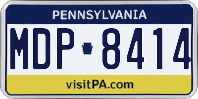 PA license plate MDP8414