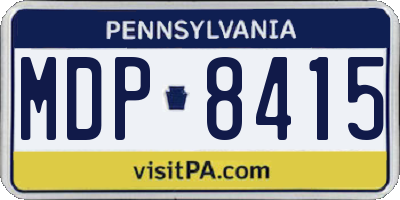 PA license plate MDP8415