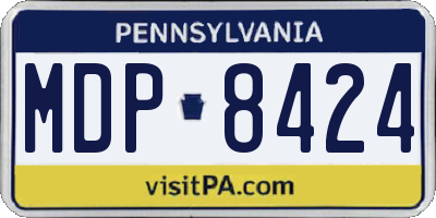 PA license plate MDP8424
