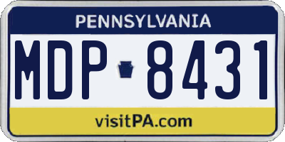 PA license plate MDP8431