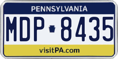 PA license plate MDP8435