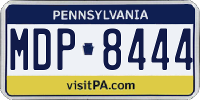PA license plate MDP8444