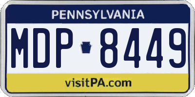 PA license plate MDP8449