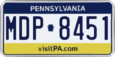 PA license plate MDP8451