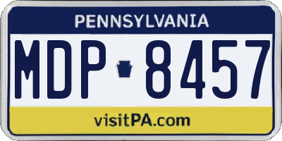 PA license plate MDP8457