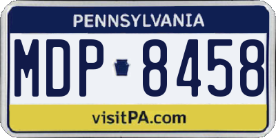 PA license plate MDP8458
