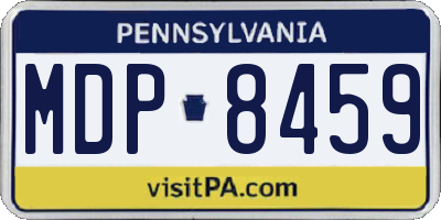 PA license plate MDP8459