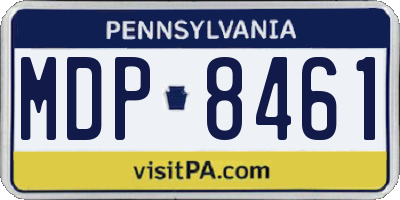 PA license plate MDP8461
