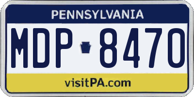 PA license plate MDP8470