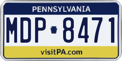 PA license plate MDP8471