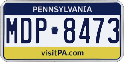 PA license plate MDP8473